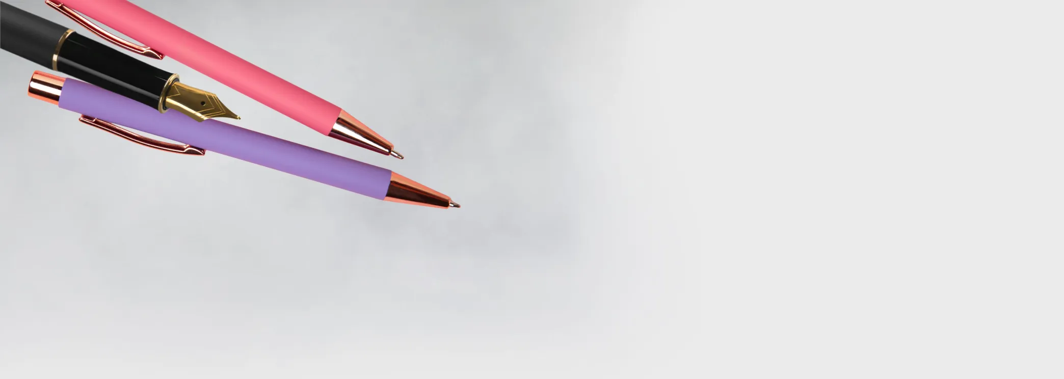 Füllfedern und Kugelschreiber Collage Symbolbild